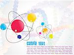 abstract atomic structure with sample text illustration