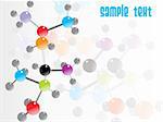 abstract molecule strructure background with text
