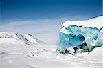 A glacier detail on the island of Spitsbergen, Svalbard, Norway