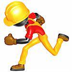 A Construction Worker Presentation Figure In 3D