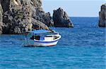 Fishing boat in the Ionian sea Greece