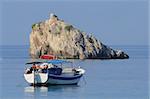 Fishing boat in the ionian sea in Greece