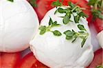 caprese: tomatoe, basil and mozarella cheese