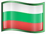 Vector - EPS 9 format. Image - Bulgaria Flag Icon, isolated on white background.