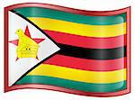 Vector - EPS 9 format. Image - Zimbabwe Flag Icon, isolated on white background.