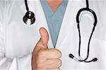 Male Doctor Hand Abstract with Lab Coat and Stethoscope.