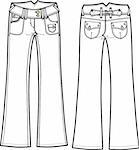 lady denim boot cut jeans for your label
