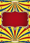 Circus background with an old red frame for your advertising.