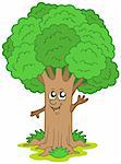 Cartoon tree character - vector illustration.
