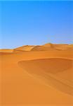 blissful view of sand dunes and cloudless sky, Erg Chebbi, Morocco