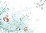 Illustration vectorielle de Grunge Floral Background