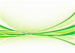 Vector illustration of abstract green background made of curved lines