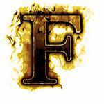 Burning Letter with true flames and smoke - other letters in my portfolio