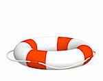 The 3d lifebuoy - object over white