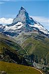 the famous Matterhorn mountain in Zermatt, Switzerland