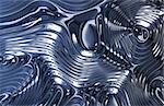 Blue Liquid Metal Wild Clean Ripple Texture