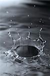 Water crown created by a drop of water
