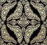 Vector gold decorative royal seamless floral ornament