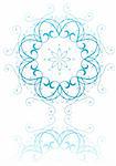 Vector illustration of abstract floral and ornamental element