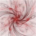 Abstract elegance background. Red - gray palette. Raster fractal graphics.