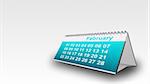 Blue Calender with white background