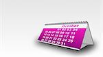 Pink Calender with white background