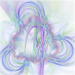 Abstract elegance background. Purple - green palette. Raster fractal graphics.