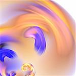 Abstract elegance background. Orange - blue palette. Raster fractal graphics.