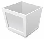 a grey box isolate in a white background