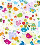 animals seamless pattern, design fir kids