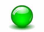 Illustration of a glossy green ball. Available in both jpeg and eps8 formats.