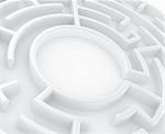 3d rendering of a circular maze