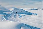 Relief of snow on icefield, Greenland