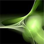 Abstract elegance background. Green - black palette. Raster fractal graphics.