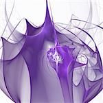 Abstract elegance background. White - purple palette. Raster fractal graphics.