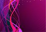 Vector illustration of violet abstract lines background
