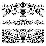 Set of antique vector borders or ornaments, full scalable vector graphic, change the colors as you like.