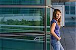 Attractive and beautiful young teenager girl posing in a relaxed calm fashion