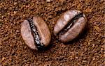 coffee beans on background ground coffee