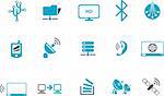 Vector icons pack - Blue Series, wi-fi collection