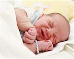 Photo of cute newborn is sleeping