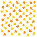 Vector background with color maple leaves.