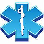 3D image of first aid icon / symbol.