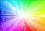 Abstract background showing rays of light in a spectrum of colours. Available in jpeg and eps8 formats.