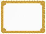 An image of a blank certificate - gold.