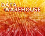 Data warehouse abstract, computer technology concept illustration