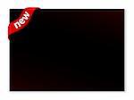 blank dark advertisement billboard with label ribbon - easy to edit vector EPS file