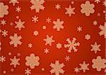 Christmas red background with snowflakes