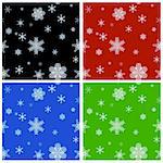 Set - seamless Christmas backgrounds