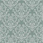 Seamless green floral damask wallpaper. Available in vector format. Vector format is Adobe illustrator EPS file, compressed in a zip file. The document can be scaled to any size without loss of quality.